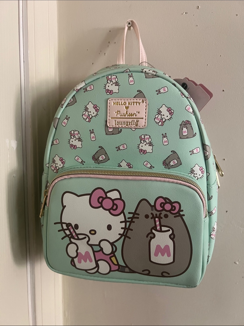 Loungefly x Hello Kitty Mint Pusheen Kids Mini Backpack
